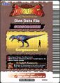 Back of Gorgosaurus arcade card (English 5th Edition)