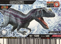 Back of Super Ceratosaurus arcade card (Japanese Kakushin 4th Edition)