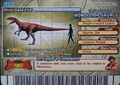 Back of Monolophosaurus arcade card (English S2 2nd Edition)