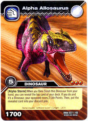 Alpha Allosaurus TCG card