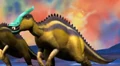 Green-crested Saurolophus from anime