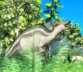 Wild Saurolophus from the Cretaceous Period
