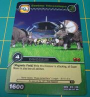 Triceratops-Tranquil TCG Card 1-Silver (French)