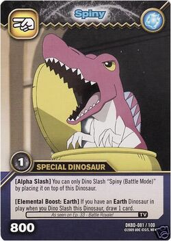 dinosaur king spinosaurus card