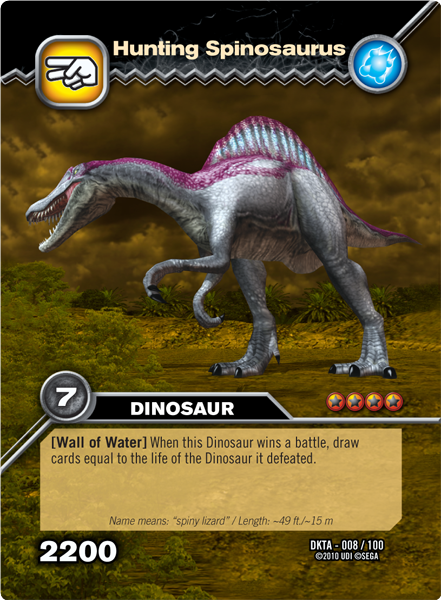 dinosaur king spinosaurus card