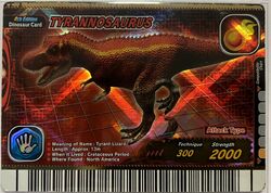 Dinosaur King Tyrannosaurus Dinodector Zanjark DT04 Arcade Game Card SEGA