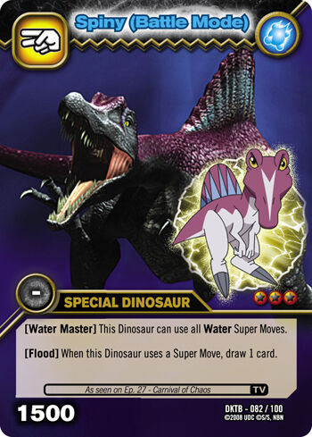 dinosaur king spinosaurus card