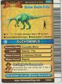 Back of Suchomimus arcade card (English S2 1st Edition)