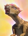 Pachycephalosaurus ready to battle the Black T-Rex