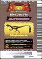 Back of Dilophosaurus arcade card (English 5th Edition)