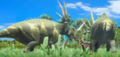 A pair of Styracosaurus in Carnival of Chaos ending