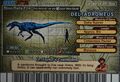 Back of Deltadromeus arcade card (English S2 4th Edition)