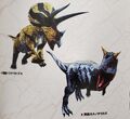 Awakened Triceratops and Carnotaurus