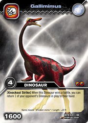 Gallimimus TCG card