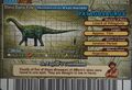 Back of Patagosaurus arcade card (English Series 2 4th Edition)