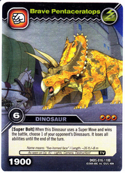 Pentaceratops-Brave TCG Card 1-Silver 1a