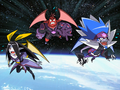 Spectral Space Pirates after the defeat of Spectre in arcade game (Hard mode)