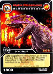 Alpha Rajasaurus card