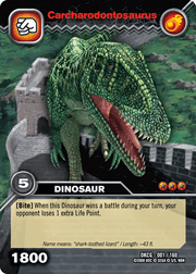 Carcharodontosaurus TCG card