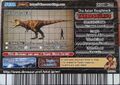 Back of Tarbosaurus fossil card (English S2 3rd Edition)