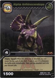 Arrhinoceratops Alpha TCG Card