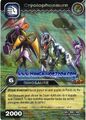 Seth appearing on the Colossal Rare Cryolophosaurus TCG card