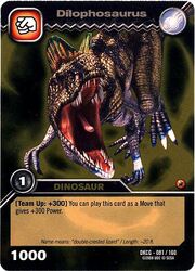 Dilophosaurus TCG card