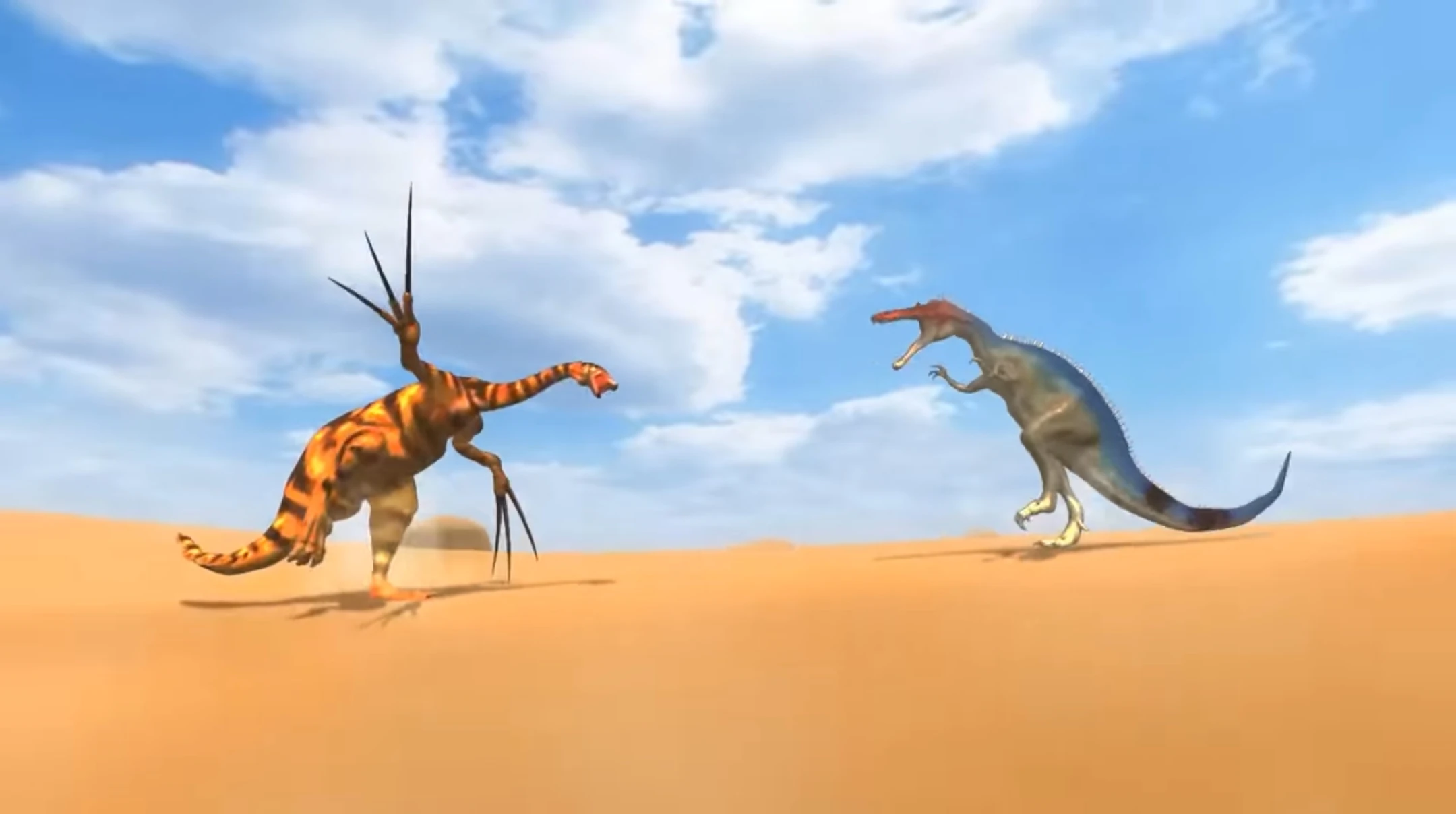 Suchomimus vs Therizinosaurus | Dinosaurs Battle World