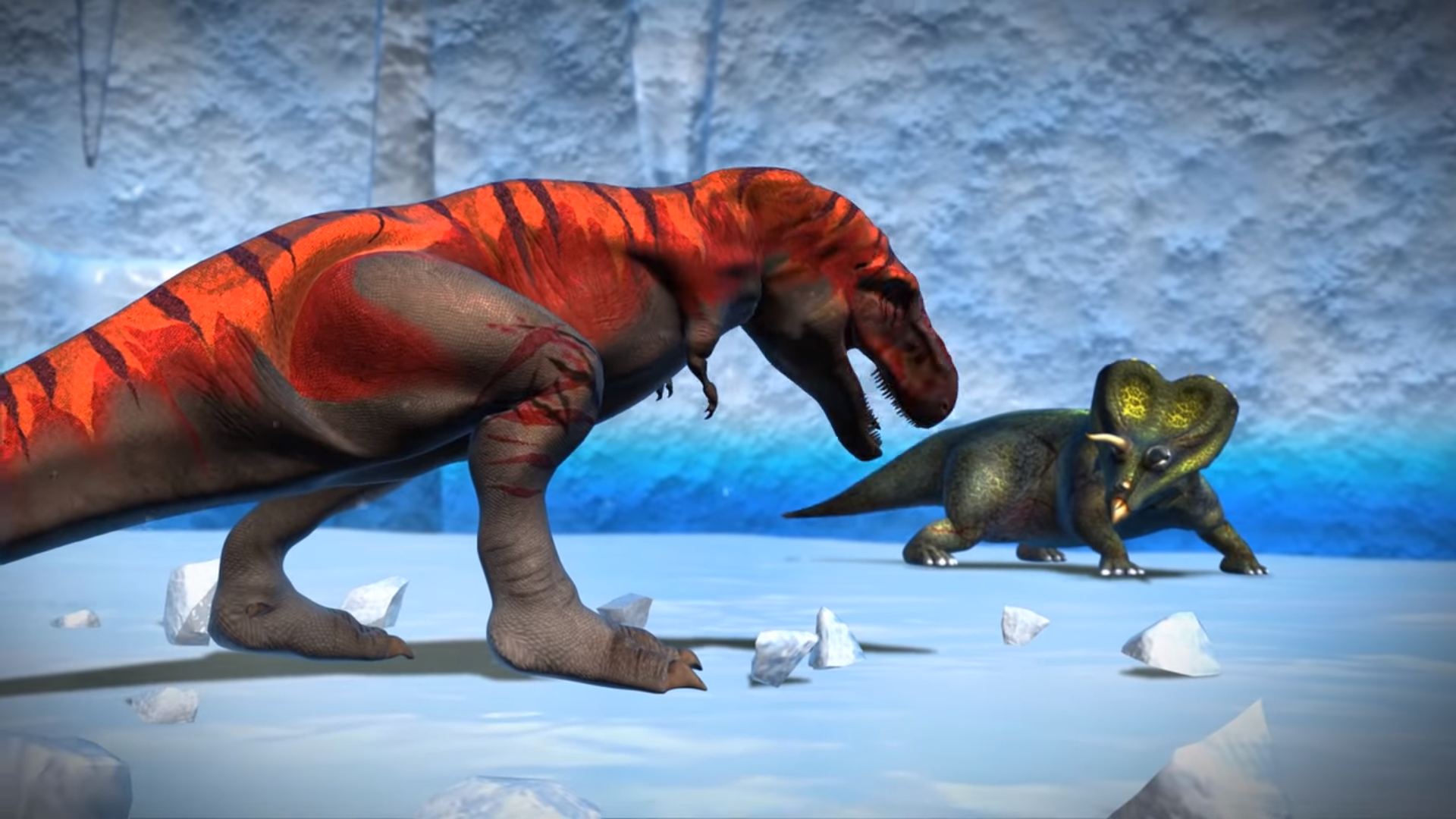 t rex vs triceratops