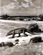 Protosuchus by zdenek burian 1962.JPG