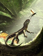 Agriodontosaurus hunting an insect by Bob Nicholls