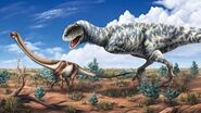 Majungasaurus hunting juvi rapetosaurus