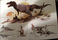 5 dinosaur species concept art for Disney Dinosaur