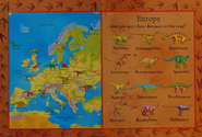 European Dinosaur Map