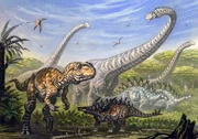Artist's rendition of the Shaximiao Formation