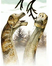 Abydosaurus fighting.