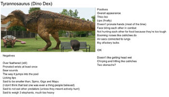 DinoDex TyrannoProfile