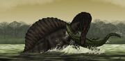Spinosaurus eating vitor silva