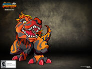 T-Rex, a Fire-Type Vivosaur and the mascot of Fossil Fighters