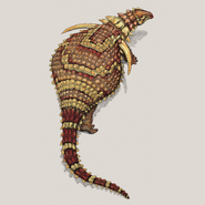 Artwork of Borealopelta markmitchelli armored back