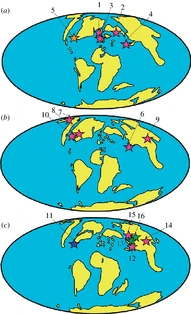 Iguanodontid distribution throughout the Earth 