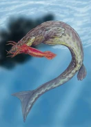 Hainosaurus eating a squid.png (778 KB) Artist reconstruction of Tylosaurus bernardi eating a squid