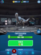 Tanycolagreus in Jurassic World: Alive.