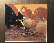 Original Disney Fantasia 1940 Dinosaurs Rite of Spring Animation Cel 1