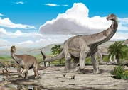 Artwork of Bravasaurus and Punatitan