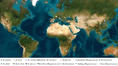 Megantereon fossil distribution