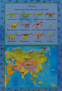 Asian Dinosaur Map