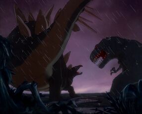 Stegosaurus vs tyrannosaurus from Fantasia