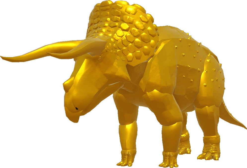 Gold triceratops Clearance