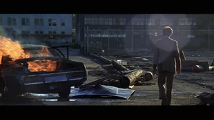 Harry walks past his dead boss